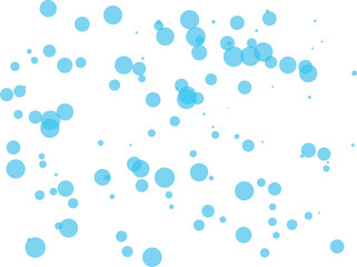 Blue droplets scattered randomly on white background