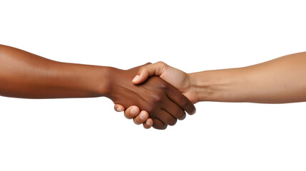 Diverse Hands Shaking in Unity and Agreement with Firm Handshake Gesture in Soft Natural Lighting for Business Partnership