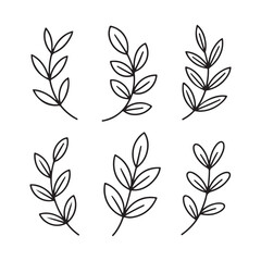 Fototapeta premium Vertical Branch Set Vector