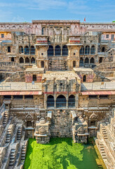 Chand Baori in Abhaneri, built in the 8th&ndash;9th century CE by King Chanda, is a deep, geometric stepwell with 3,500 steps, showcasing ancient water conservation, climate-smart design.
