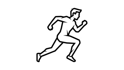 Fototapeta premium Man running in dynamic motion with energetic movement