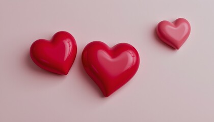 Romantic Heartshaped Candles Soft Pink Surface