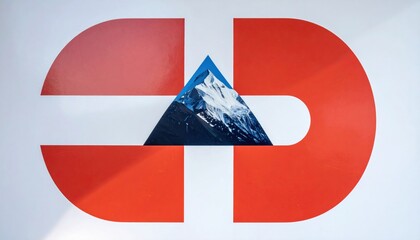 Striking Logo with Mountain Peak and Swiss Flag Elements.