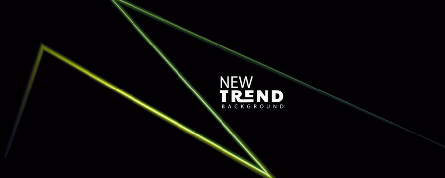 Geometric shapes with neon lines on dark background