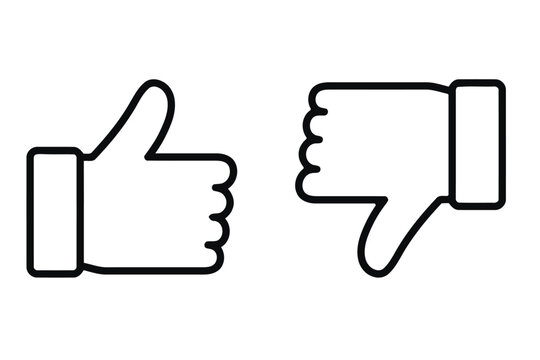 Thumbs up and thumbs down Vector