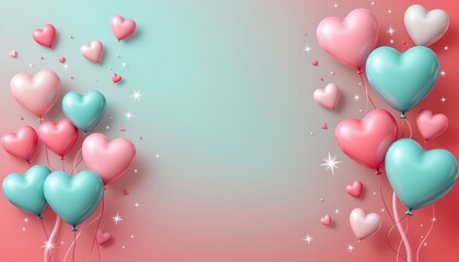 Whimsical Heart Balloon Arrangement Pastel Dreamscape