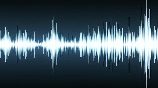 Dynamic sound wave pattern on dark background