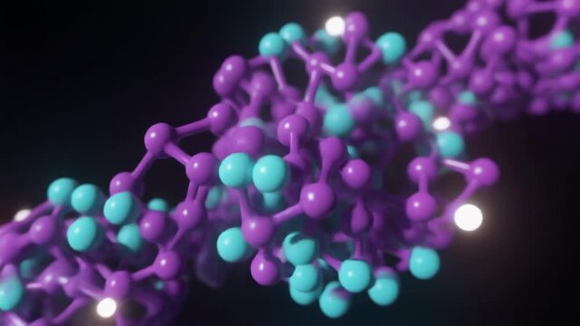 Molecular Structure Animation: Protein Folding into a Complex Form