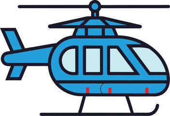 Police patrol helicopter vector illustration for law enforcement and security