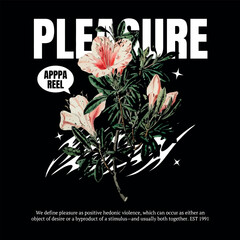 Flowers typography vector t-shirt design print