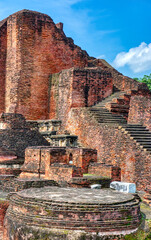 Nalanda University ruins in Bihar reveal a vast ancient learning center, founded in the 5th century CE, famed for monasteries, libraries, and global Buddhist scholars.