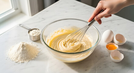 Whisking Batter with Baking Essentials