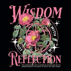 Flowers typography vector t-shirt design print