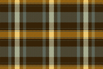 Folded textile seamless check, stylish background fabric tartan. Sketch texture plaid pattern vector in dark and pastel colors.
