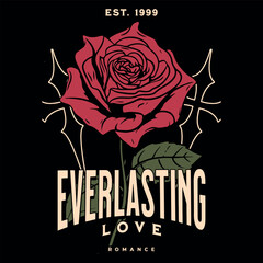 Flowers typography vector t-shirt design print