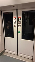 train door closed from the inside, Panama City train