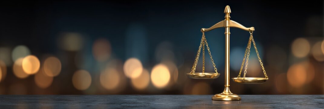 Balance Symbol With Soft Light in a Justice and Law Background Setting for a Professional and Minimal Presentation