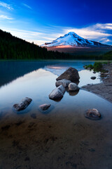 Volcano mountain Mt. Hood, in Oregon, USA.