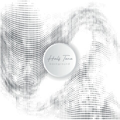 Creative abstract black and white halftone background for graphics