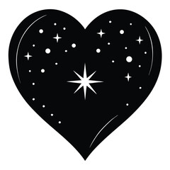 heart magic vector on white background