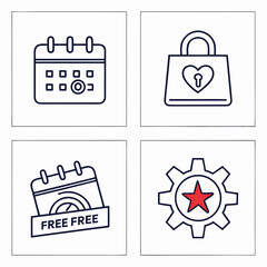 6 Modern Minimalist Subscription and Membership Vector Icons