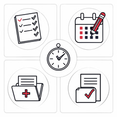 6 Modern Minimalist Task Management and To-Do List Icons