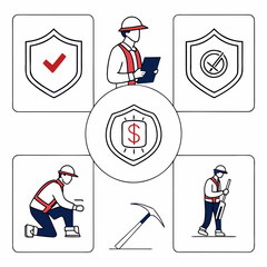 6 Professional Warranty and Guarantee Service Vector Icons