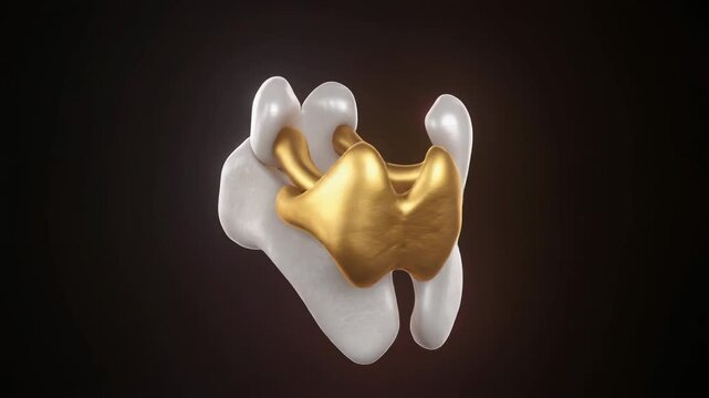 3D Orbital View of Human Stapes Bone and Auditory Ossicles