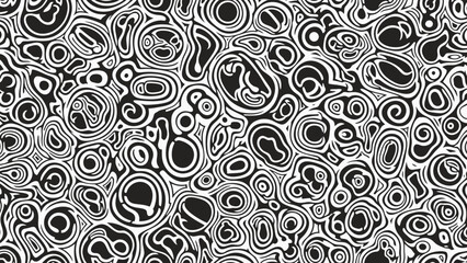 Abstract seamless vector pattern with vintage black floral swirls and decorative spiral ornaments creating a stylish tileable wallpaper design © Yusuf