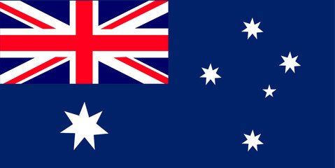 illustration of Australia flag in watercolor style © paweeillus