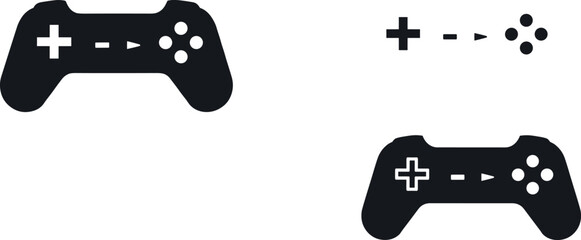 Gamepad Controller Icon Set with D-pad and Action Buttons Vector Illustration for Gaming User Interface Design and Video Game Hardware © MD Anas