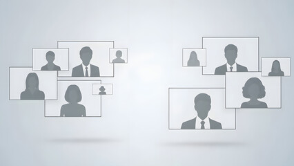 business people silhouettes. GENERATIVE AI