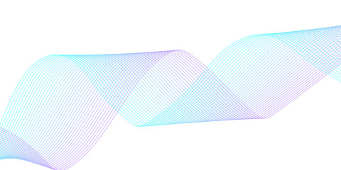 Abstract gradient blue wave stripe blend Technology minimal wavy pattern, stylish line and web background.  Modern abstract glowing wave background. Vector illustration. © NoOne