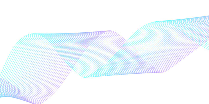 Abstract gradient blue wave stripe blend Technology minimal wavy pattern, stylish line and web background.  Modern abstract glowing wave background. Vector illustration.