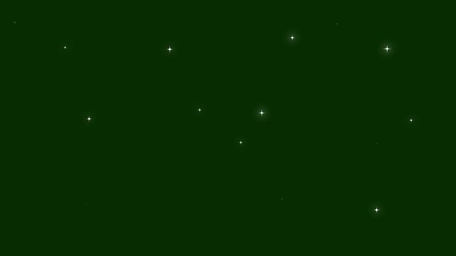 Bright shiny twinkling stars animation with fairy lights, cosmic sparkle dust, transparent alpha channel, perfect festive overlay for night sky, holiday party, birthday videos projects