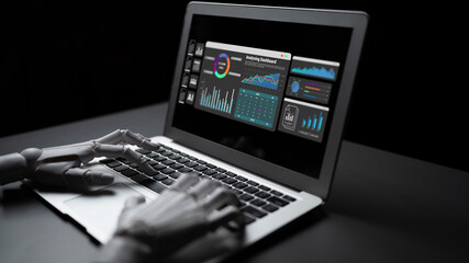 AI analyzing real-time financial data, automating budget tracking, and optimizing business expenses...