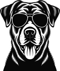 Cool Dog Wearing Aviator Sunglasses