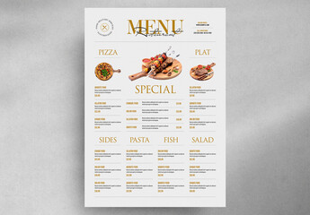 Food Menu Layout