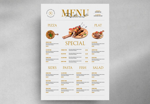 Food Menu Layout