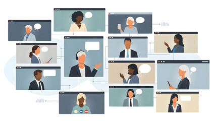 business people icons. GENERATIVE AI