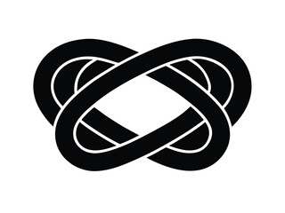 love knot vector on white background