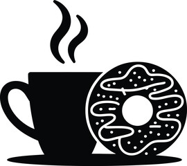 Sweet Morning Coffee and Donut