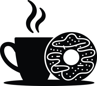 Sweet Morning Coffee and Donut