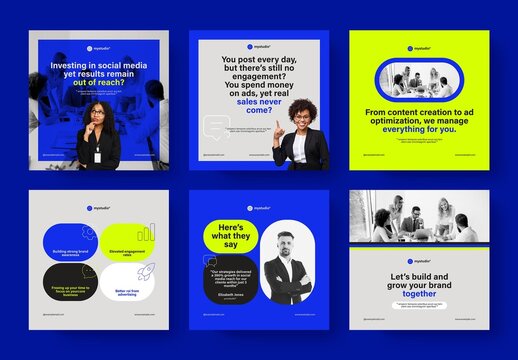 Digital Agency Social Media Post Layout Design Template