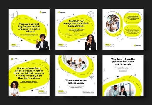 Market Value Social Media Post Layout Design Template