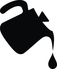 Fresh Coffee Pouring Silhouette Art