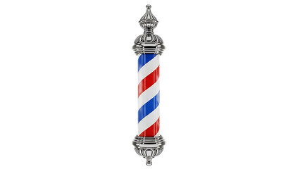 Barber pole isolated on transparent background