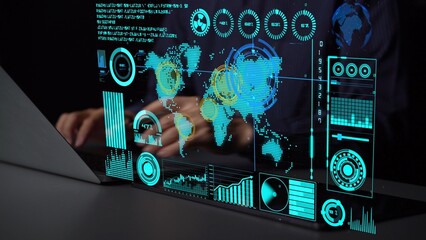 Connection network visualization showing global connection, network communication, digital connection analytic. Connect networks tool support real-time insight and improve connection system. Thunk