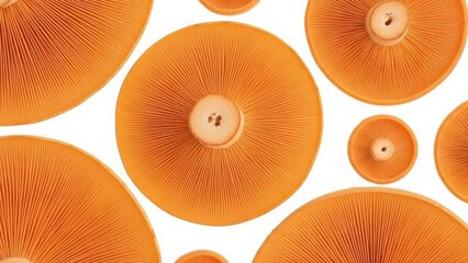 Orange mushroom caps
