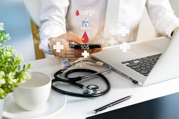 The concept of reporting medical examination results via mobile phone for the convenience of receiving treatment stem data